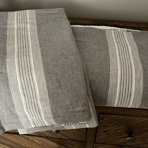 Grey and White Threshold King Duvet Cover & Shams